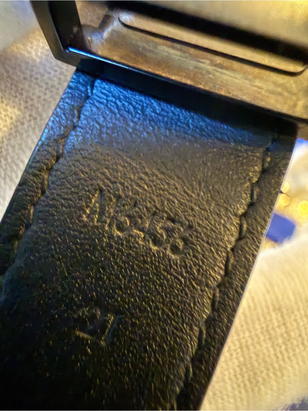 Louis Vuitton Black Leather Monogram Cuff Bracelet full inclusion - Picture 13 of 17